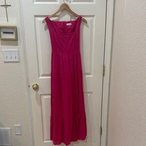 Gibson Vibrant Pink Maxi Dress